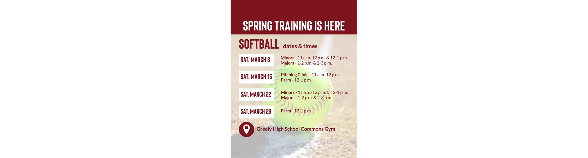 Softball Spring Training!